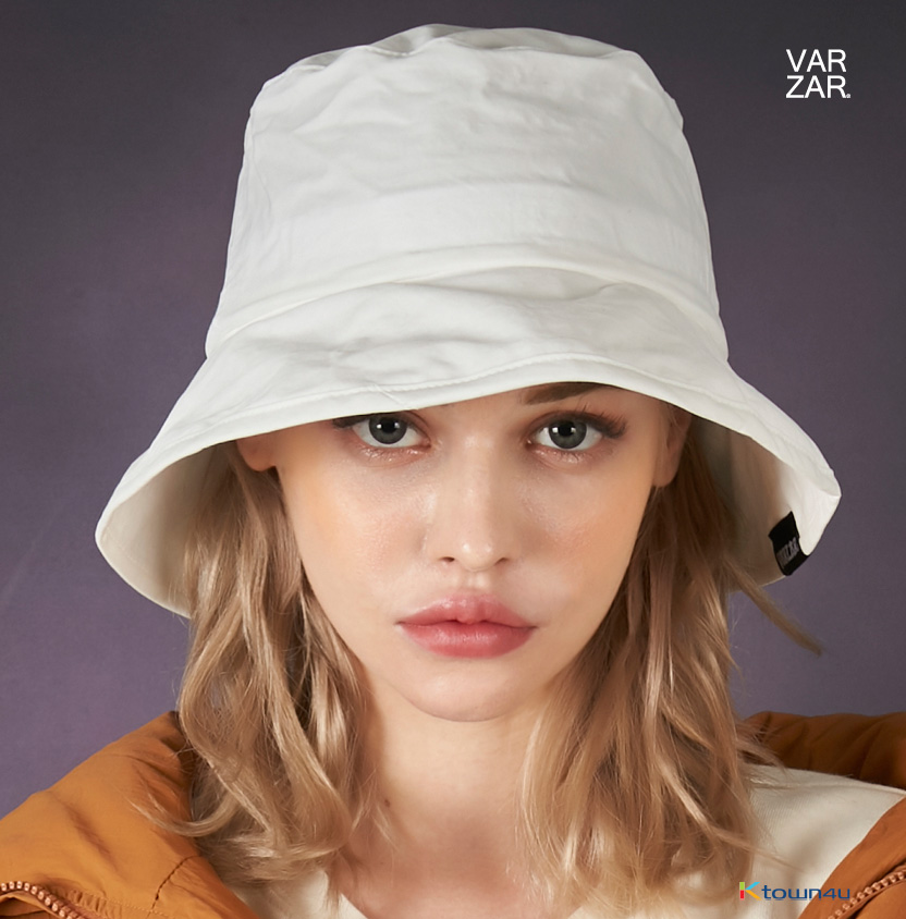 Wide Brim Wash Bucket Hat [White]