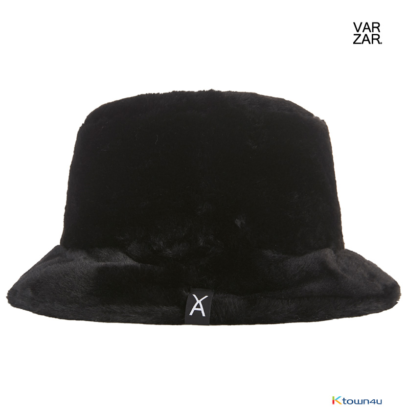 ★VARZAR★ Fur logo point bucket hat black ktown4u.com : [VARZAR] Fur logo point bucket hat black