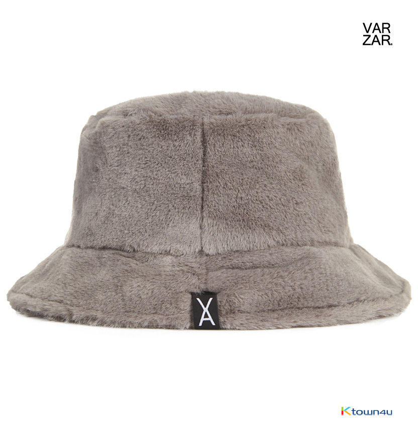 Fur Logo Point Bucket Hat [灰色]