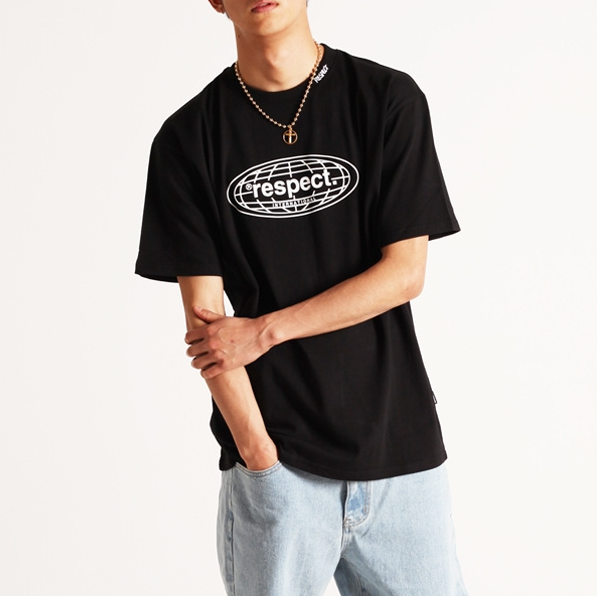 Front Logo Internatinal T-Shirt [Black]