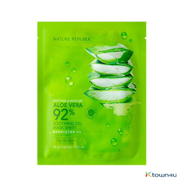 [NATURE REPUBLIC] Soothing & Moisture Aloe Vera 92% Soothing Gel Mask Sheet 6ea