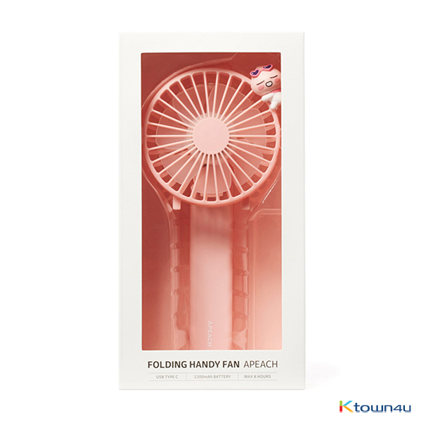 [KAKAO FRIENDS] Folding Handy Fan (Apeach) (EMS is unavailable due to the lithium battery)