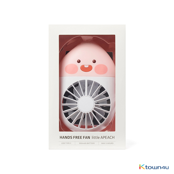 [KAKAO FRIENDS] Hands Free Fan (Apeach) (EMS is unavailable due to the lithium battery)