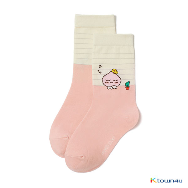 [KAKAO FRIENDS] Medium Socks (unisex) (Pink Apeach)