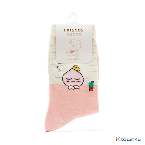 [KAKAO FRIENDS] Medium Socks (unisex) (Pink Apeach)