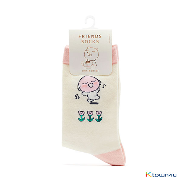 [KAKAO FRIENDS] Medium Socks (unisex) (Tulip Apeach)