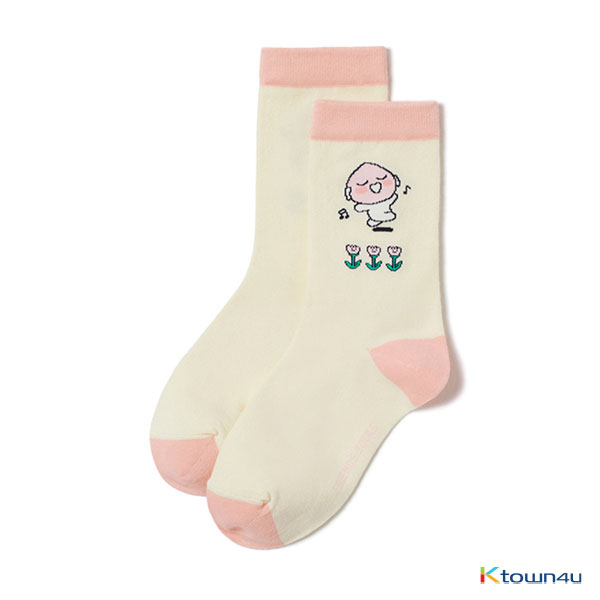[KAKAO FRIENDS] Medium Socks (unisex) (Tulip Apeach)