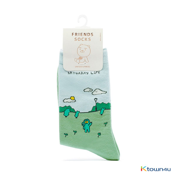 [KAKAO FRIENDS] Medium Socks (unisex) (Happy Saturday)