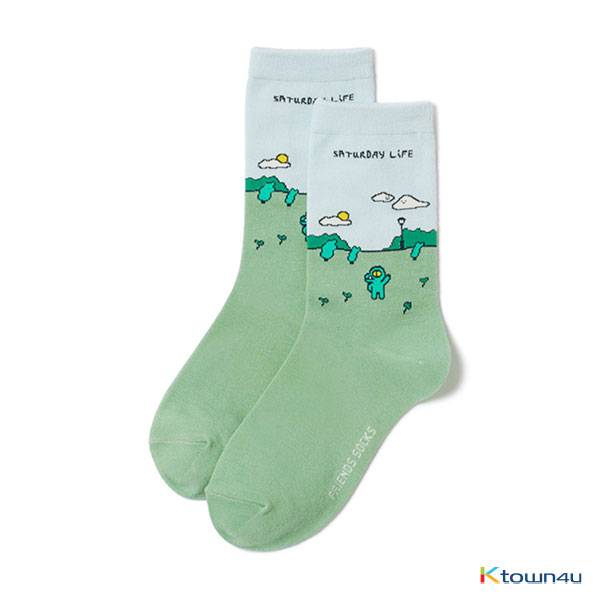 [KAKAO FRIENDS] Medium Socks (unisex) (Happy Saturday)