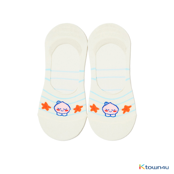 [KAKAO FRIENDS] Marine Stripe Fake Socks (Apeach)