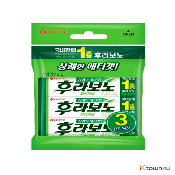 [LOTTE] FLAVONO gum 42g*1PACK(1PAKC=3EA)