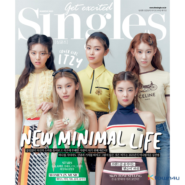 [잡지][2021-03] Singles 싱글즈 (월간) : 03월 [2021] (표지 : ITZY / 내지 : 슈퍼주니어 동해, CIX, 마마무 솔라, 오마이걸 지호)