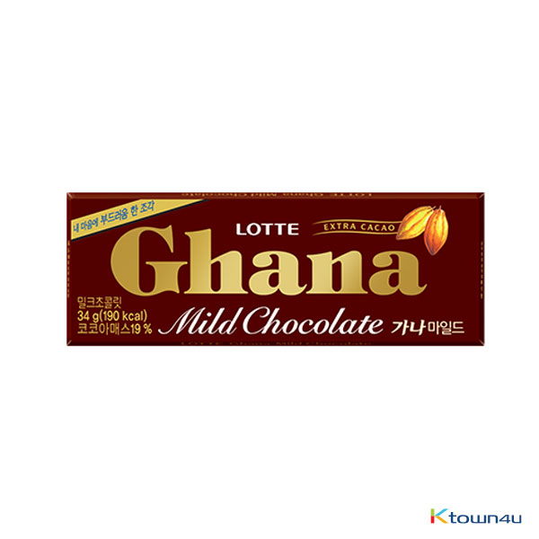 [LOTTE] Ghana Mild Chocolate 34g*1EA