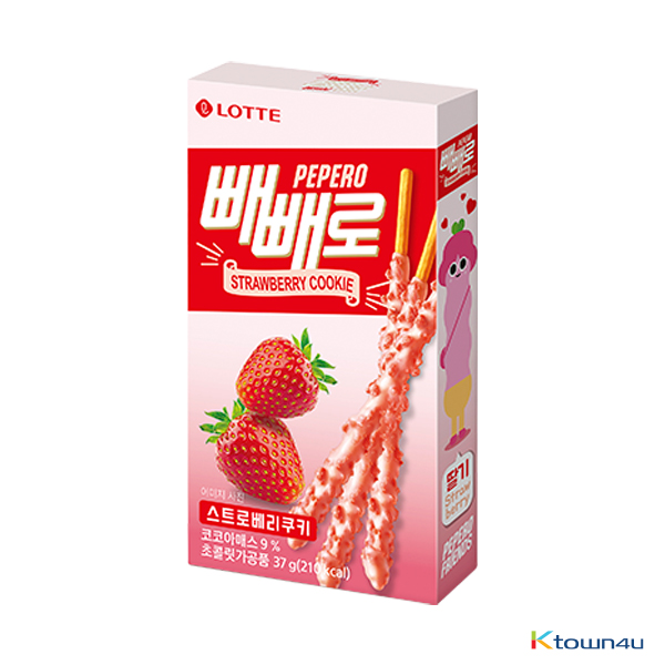[LOTTE] Strawberry Cookies Pepero 37g*1EA