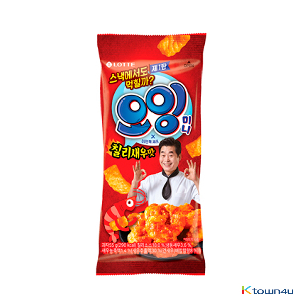 [LOTTE] Mini Owing Chili Shrimp Flavor 55g*1EA