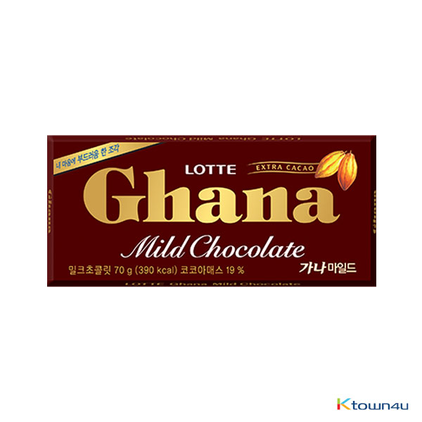 [LOTTE] Ghana Mild Chocolate 70g*1EA