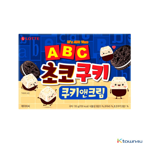 [LOTTE] ABC Choco Cookies Cookies & Cream 130g*1EA