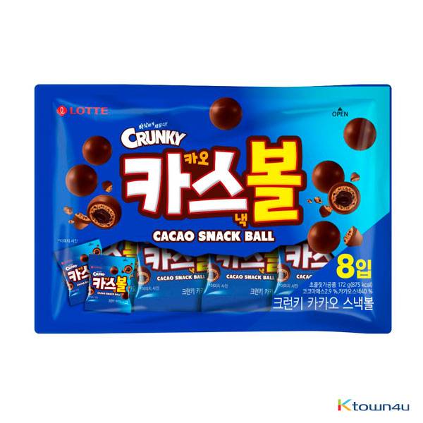 [LOTTE] Crunky Cacao Snack Ball 172g*1PACK(8EA)