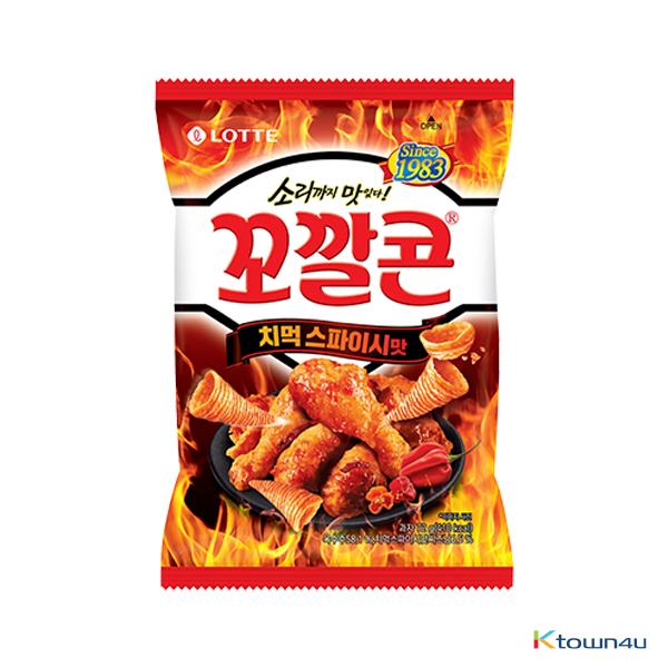 [LOTTE] Popping Corn Chips Chimeok Spicy Chicken Flavour Small Size 72g*1EA