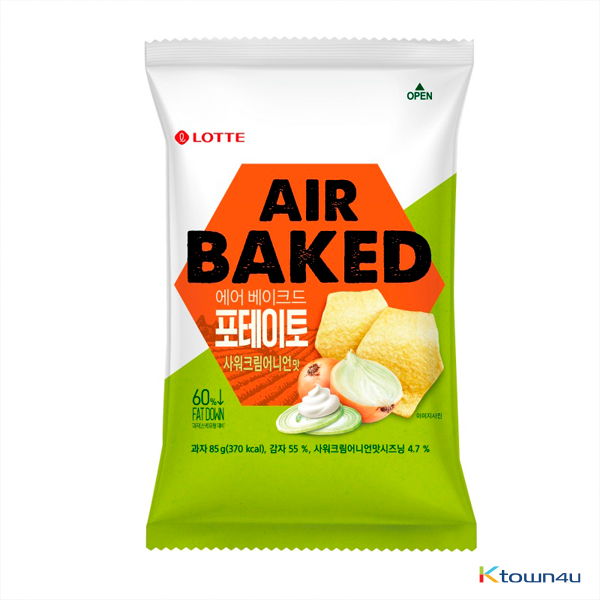 [LOTTE] AIR BAKED Potato Chips Sour Onion Flavour 70g*1EA 