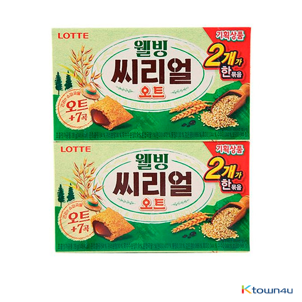 [LOTTE] Cereal Oat Chocolate 2 Bundle 56g*1SET(1SET=2EA)