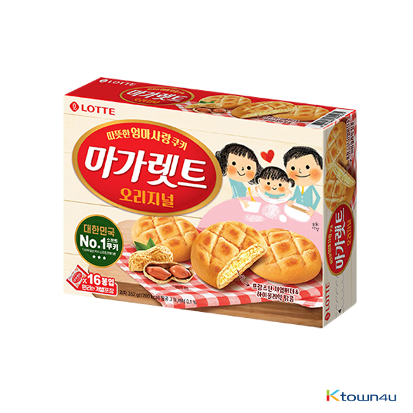 [LOTTE] Margaret Cookies Original Big Size 352g*1BOX(16EA)