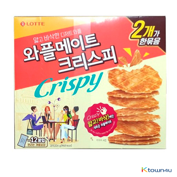 [LOTTE] Waffle mate crispy 408g*1BOX(1BOX=12EA)