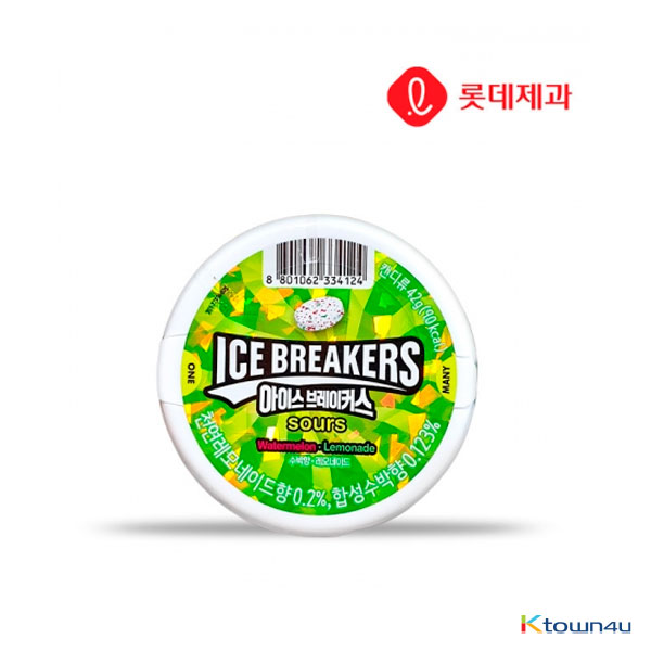 [LOTTE] Ice Breaker Watermelon & Lemon Ade 42g*1EA