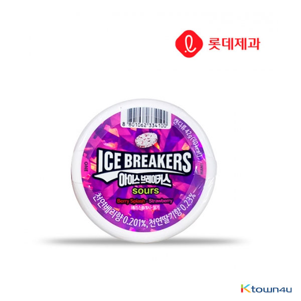 [LOTTE] Ice Breakers Sours Berry Splash & Strawberry  42g*1EA