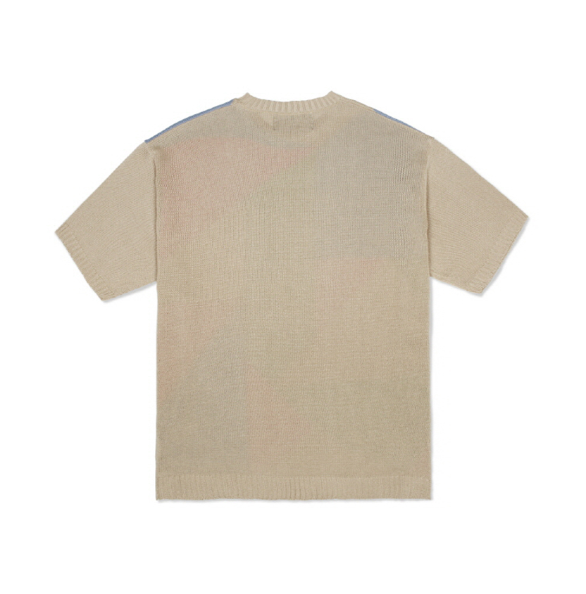 Stained Glass Short Sleeve Knit [Beige]