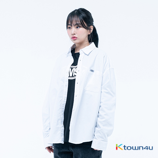 [HAVISM] Label Oxford Shirt [White][M]