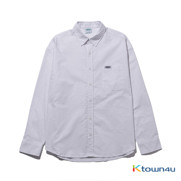 [HAVISM] Label Oxford Shirt [White][M]