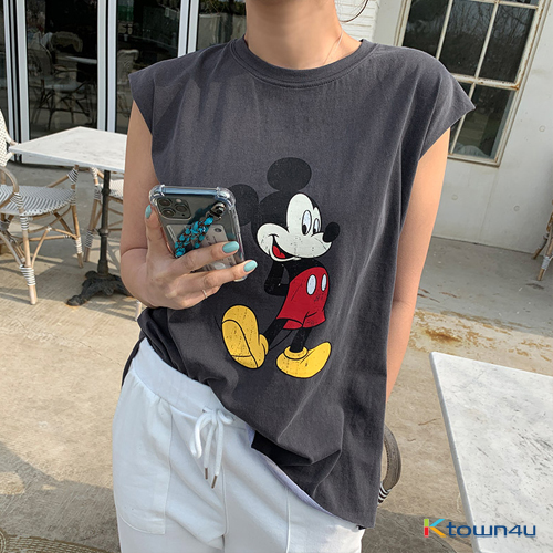 2) Mickey Character T-Shirt [Charcoal]
