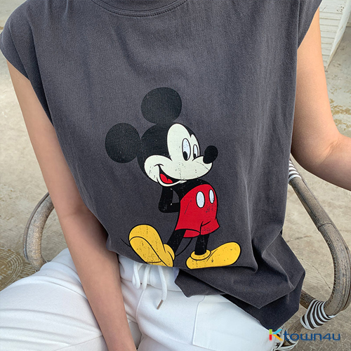 2) Mickey Character T-Shirt [Charcoal]