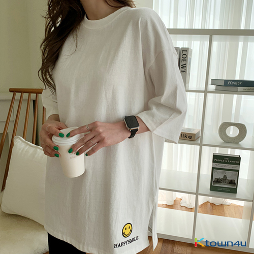 [naning9] Two Wells Box Long T-shirt_Ivory