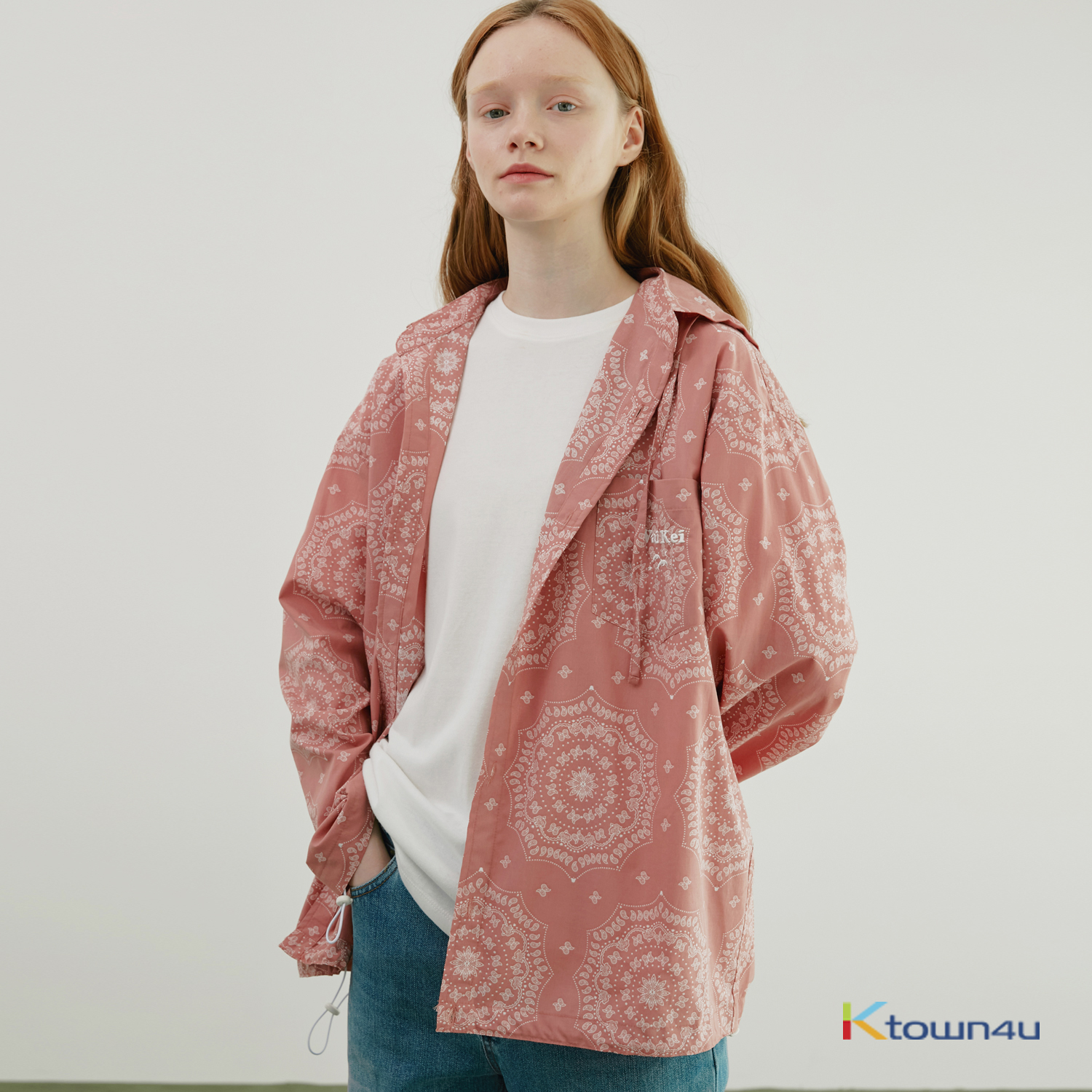 [Waikei] Paisley Hood Shirts [Dustpink][L]