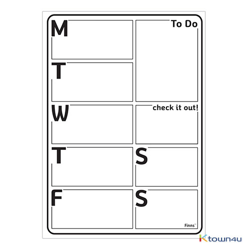 [핀스] 초간편메모시트 주간계획