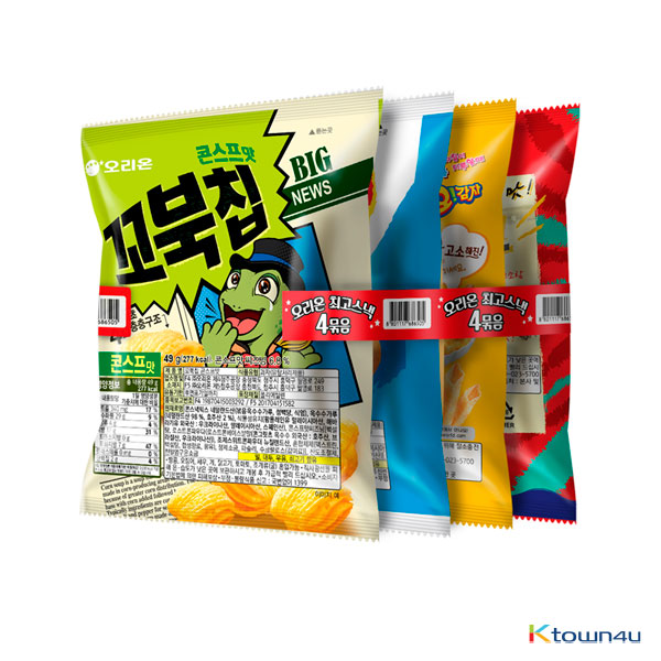 [ORION] Best Snack Set (Kkobuk Chip, Pockachip, Oh! Gamja, SUN CHIP) 170g*1SET(1SET=4EA)