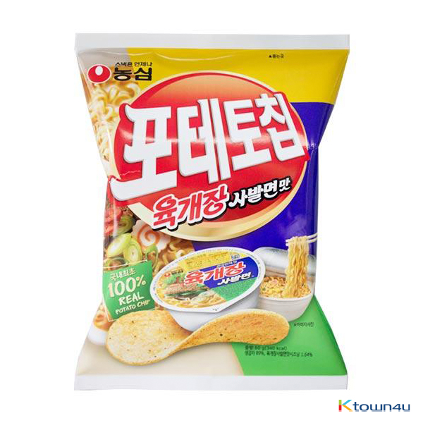 [NONGSHIM] Potato Chips Yukgaejang Bowl Noodle Flavor 60g*1EA 