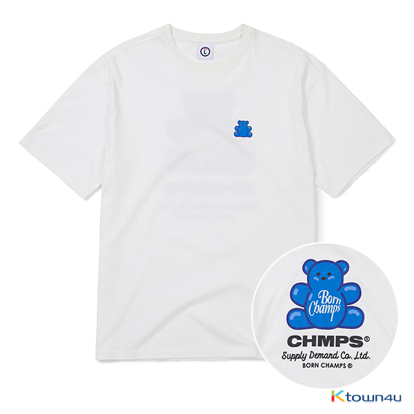 [BORNCHAMPS] JELLY BEAR TEE_BLUE(M)