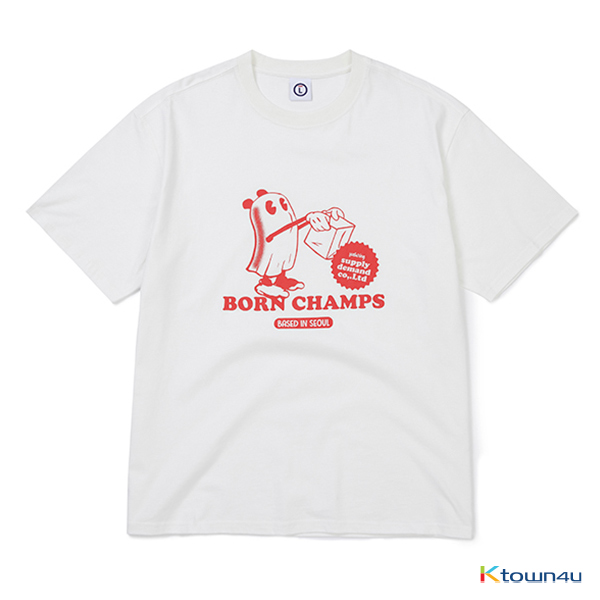 [BORN CHAMPS] CARTOON OVERFIT TEE_RED(M)