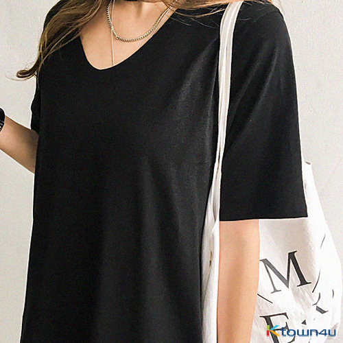 [naning9]Hacken Slit Long Dress_Black