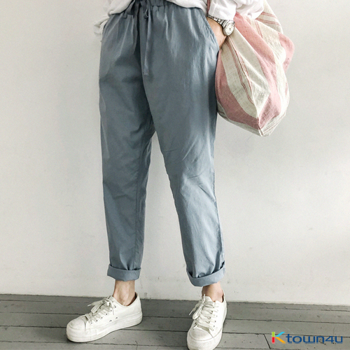 [naning9]Cuile Baggy Pants_Sky Blue