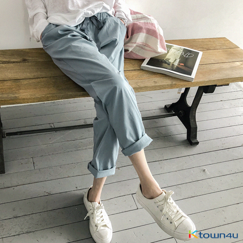 [naning9]Cuile Baggy Pants_Sky Blue