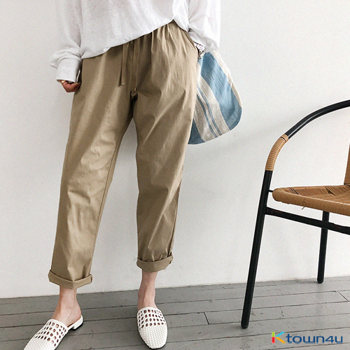 10) Cuile Baggy Pants [Beige]