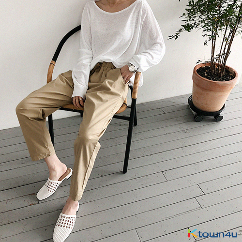 [naning9]Cuile Baggy Pants_beige