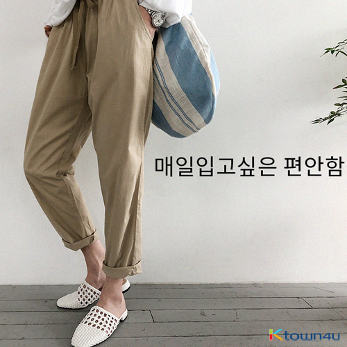 10) Cuile Baggy Pants [Beige]