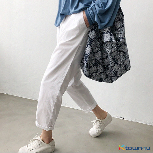 [naning9]Cuile Baggy Pants_White