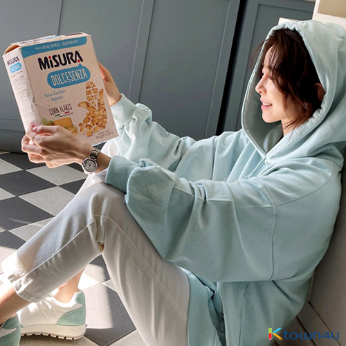 Monedy boxy fit hoodie_Sky Blue