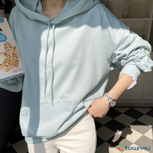 [naning9]Monedy boxy fit hoodie_Sky Blue